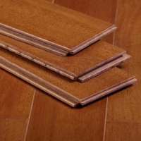 Natural color prefinished Click Lock system African Merbau solid wood floor